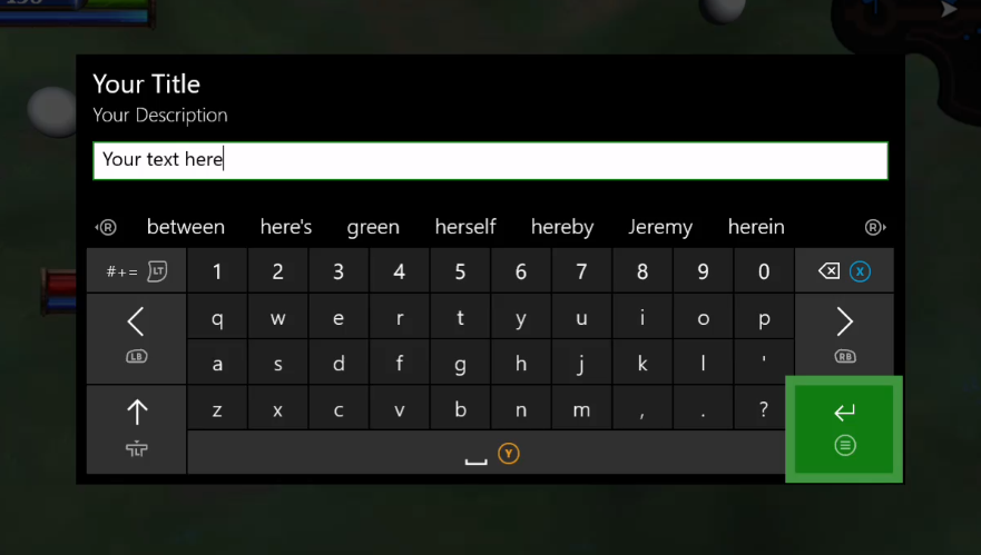 Xbox One: Keyboard & Settings