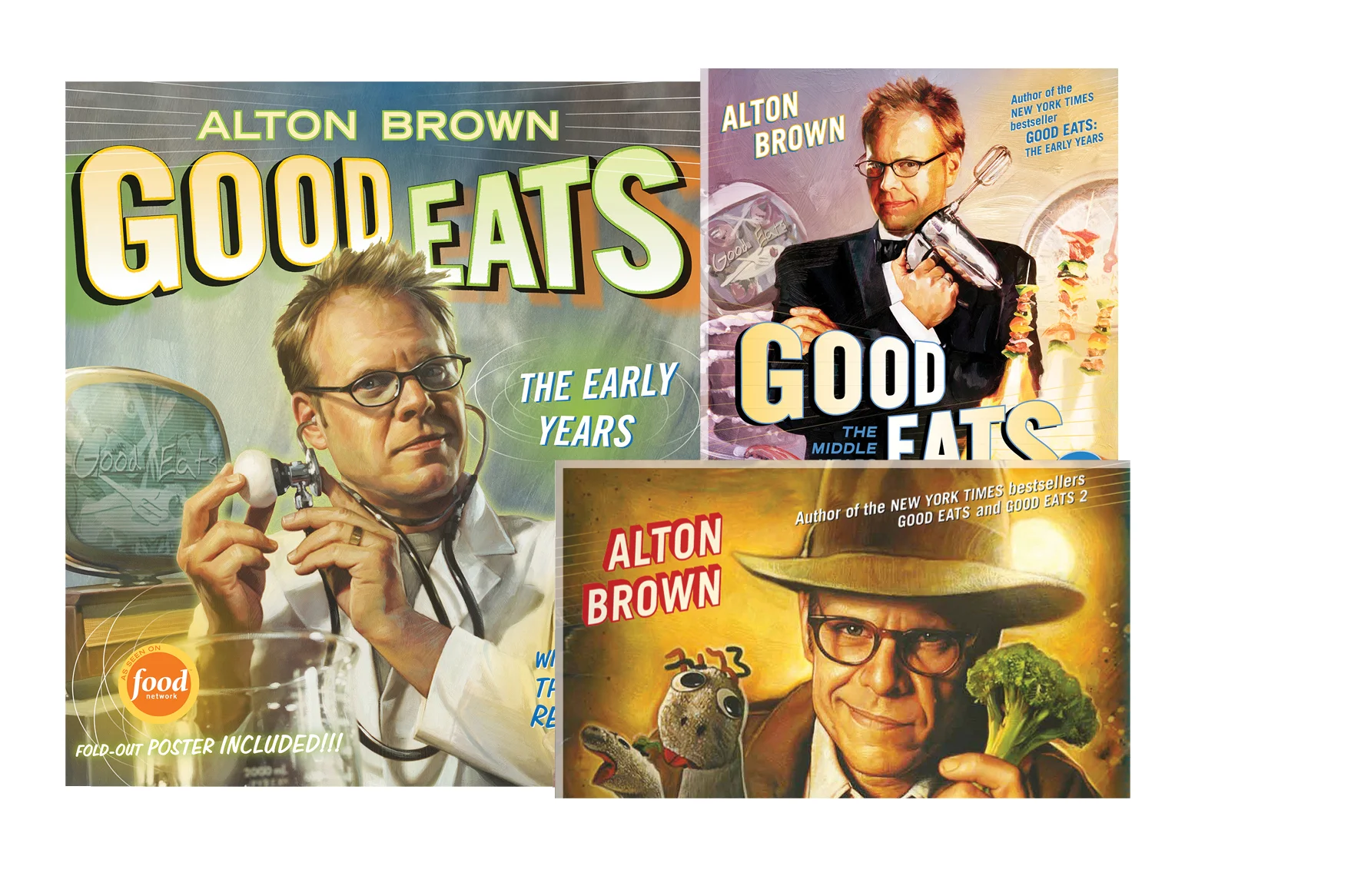 Good Eats book series - Good Eats, Good Eats 2, Good Eats 3