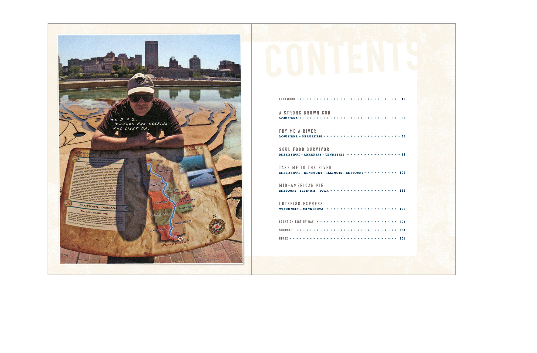 Contents - Author with inspiration for the route map
