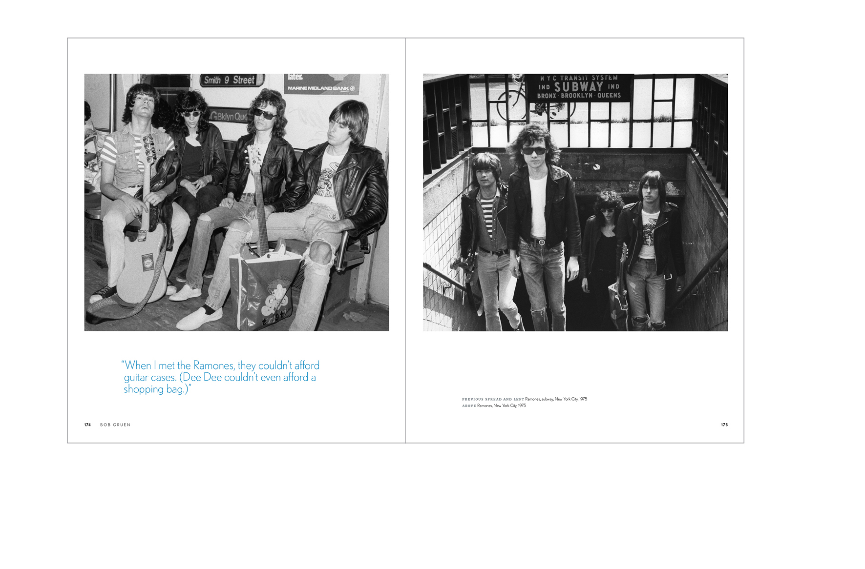   Typical spread -  The Ramones with author’s comment     