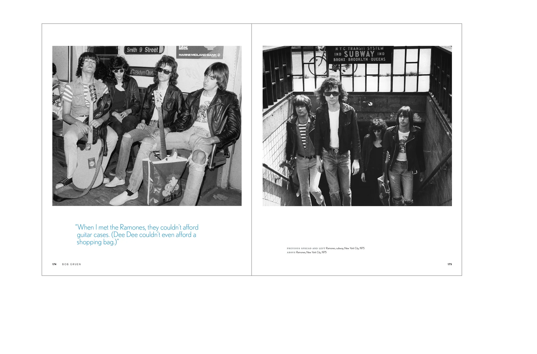 Typical spread - The Ramones with author’s comment