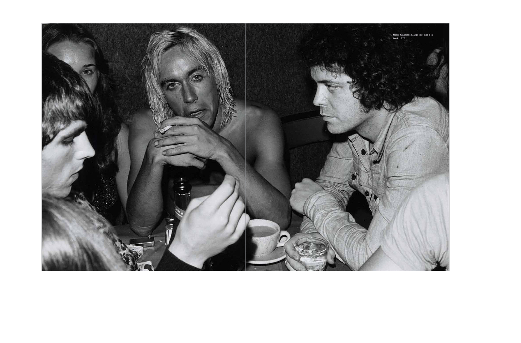   Typical spread -  Two-page image, Iggy Pop and Lou Reed     