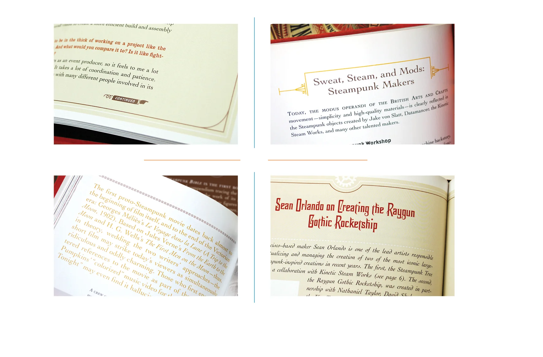 Interior details - Continued indicator // Heading // Chapter intro // Sidebar heading