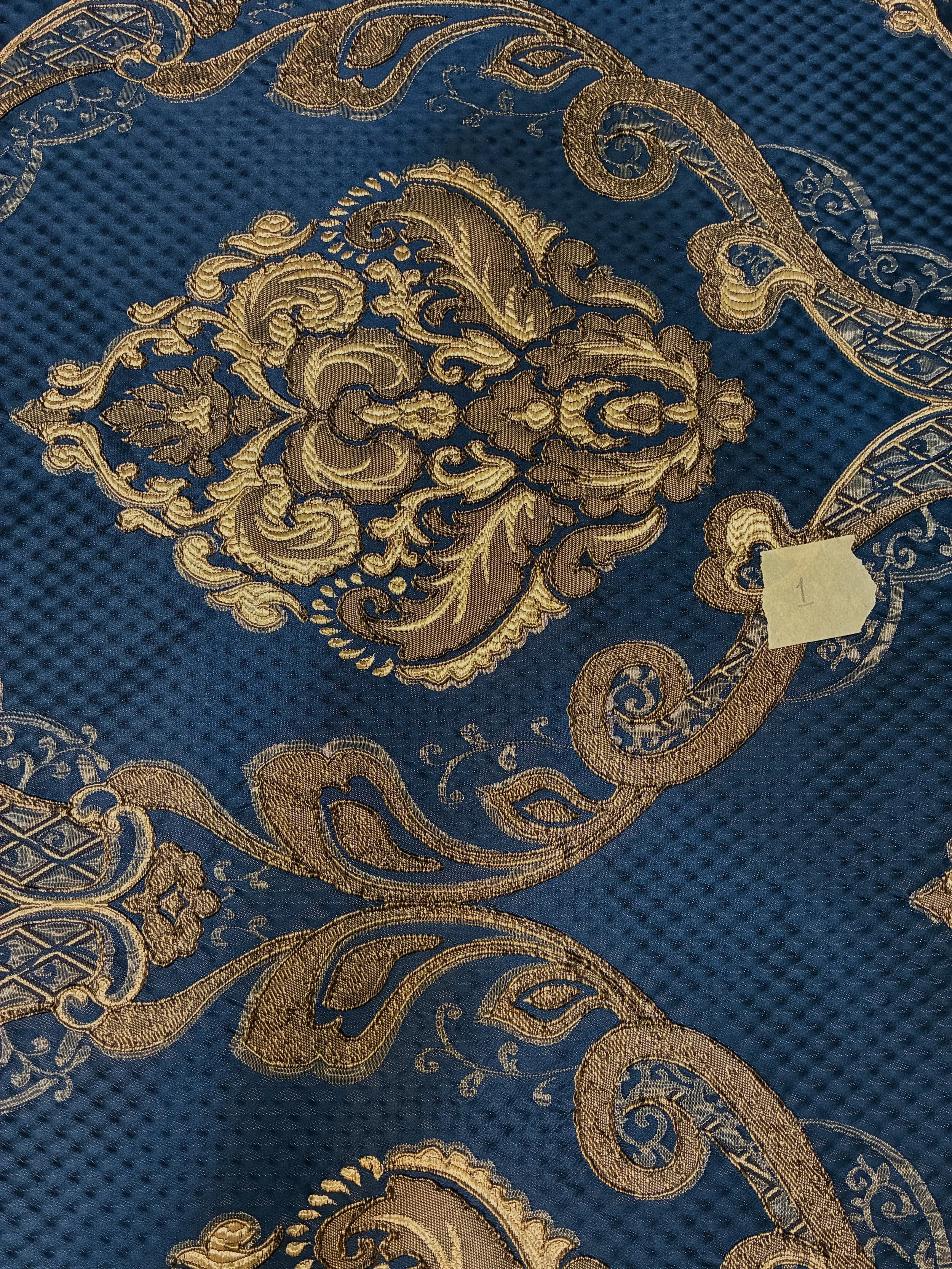 Blue Brocade 1 Yard