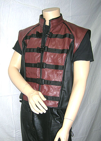 Two-Tone Leather Vest — Pendragon Costumes