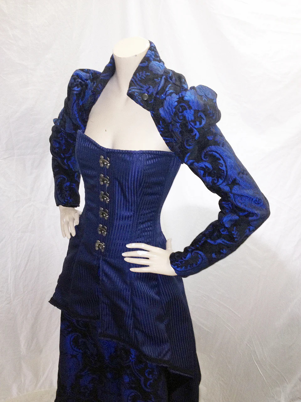 blue corset dress