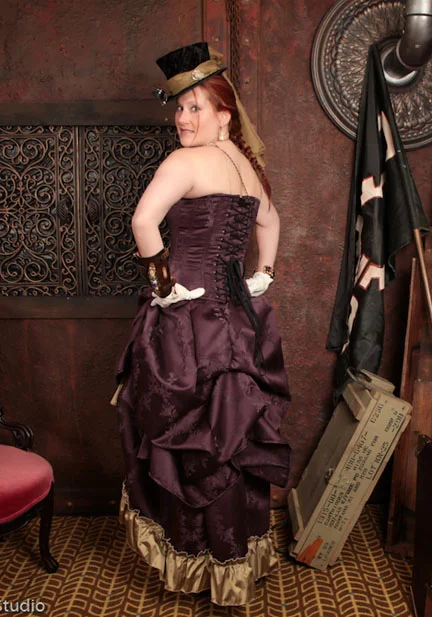 pendragon costumes corset dress Underbust Corset with Bustle Pendragon Costumes