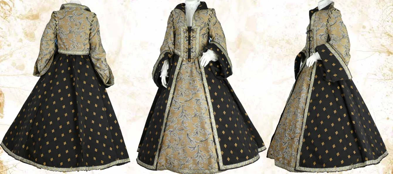 anne boleyn black dress Exquisite Costumes:: Exquisite Costumes:: Rent Black and Gold Anne Boleyn Gown Exquisite Costumes