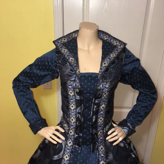 blue black dress costume 1920s Navy Blue Beaded Mable Flapper Dress