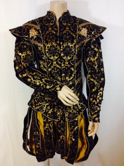 Gold & Black Brocade dress and Enhanced Marlowe — Pendragon Costumes