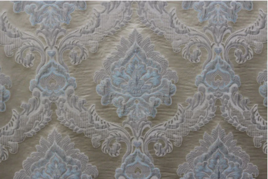 Alexandra Puffed Damask Light Blue