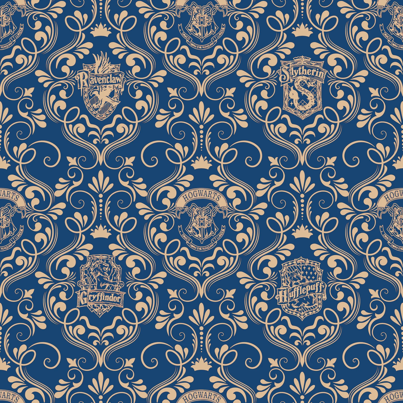 Harry Potter damask blue