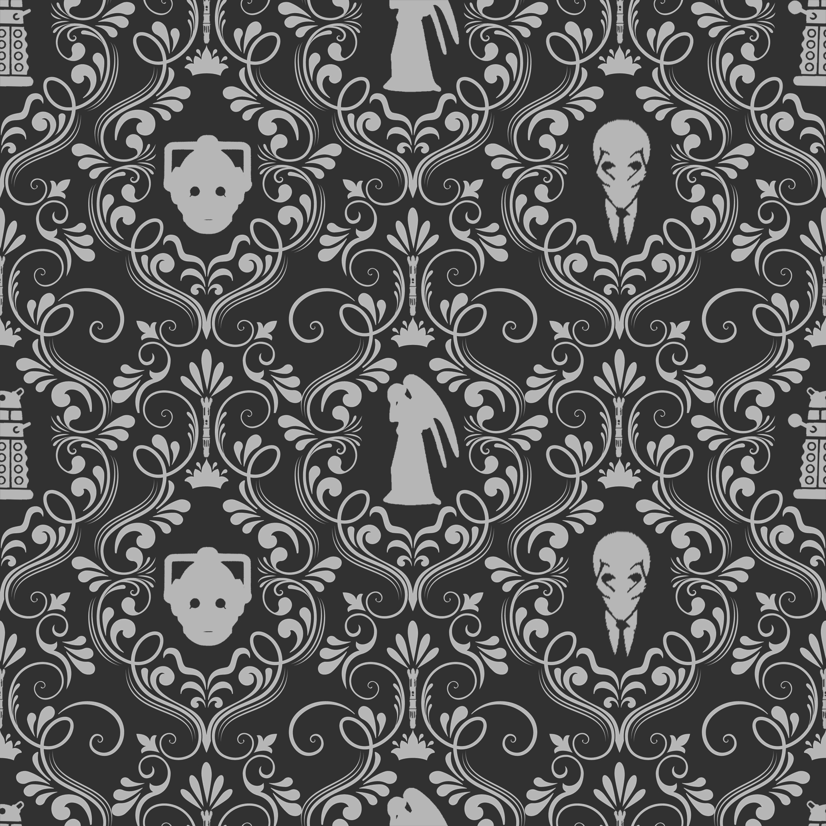 Villains Damask black