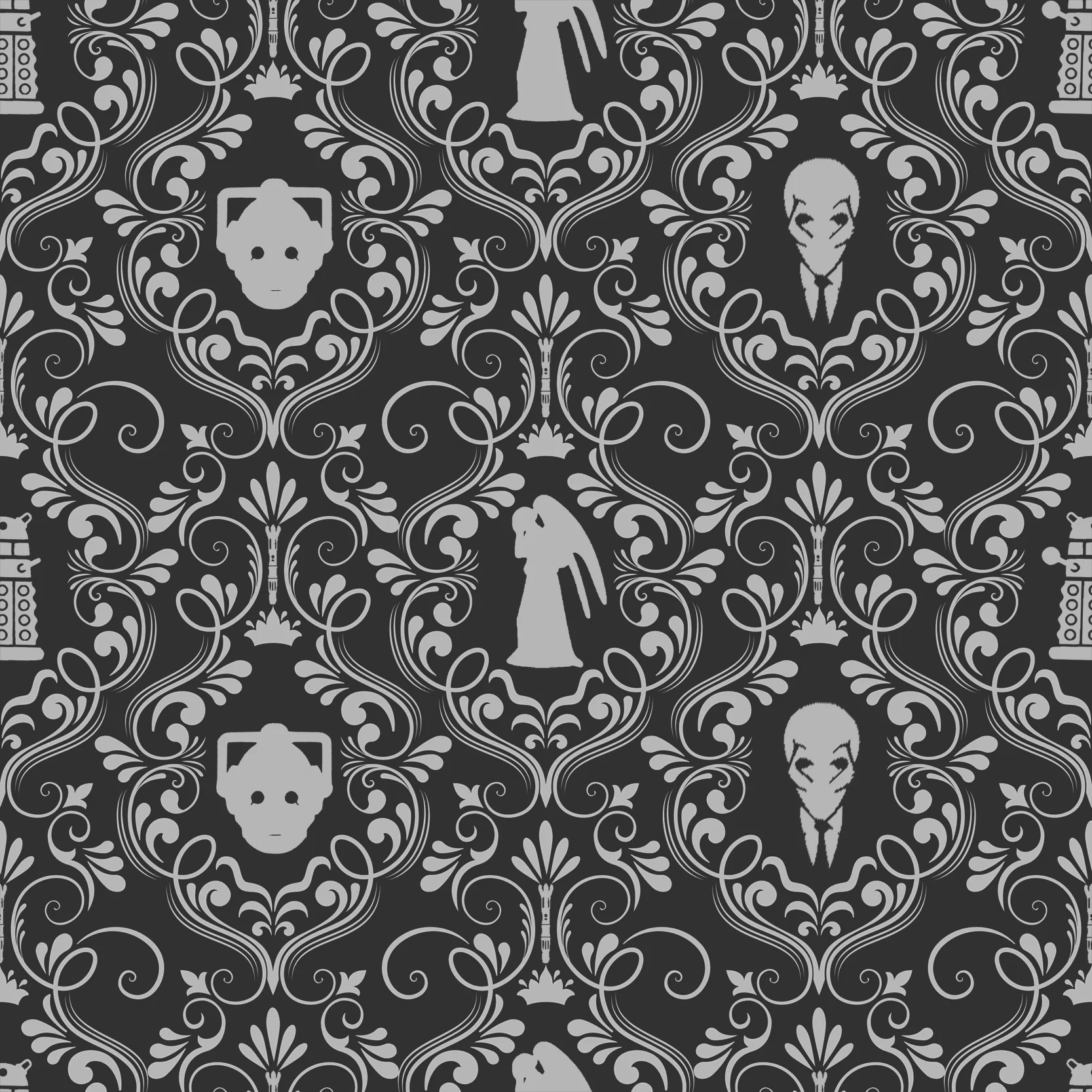 Villains Damask black