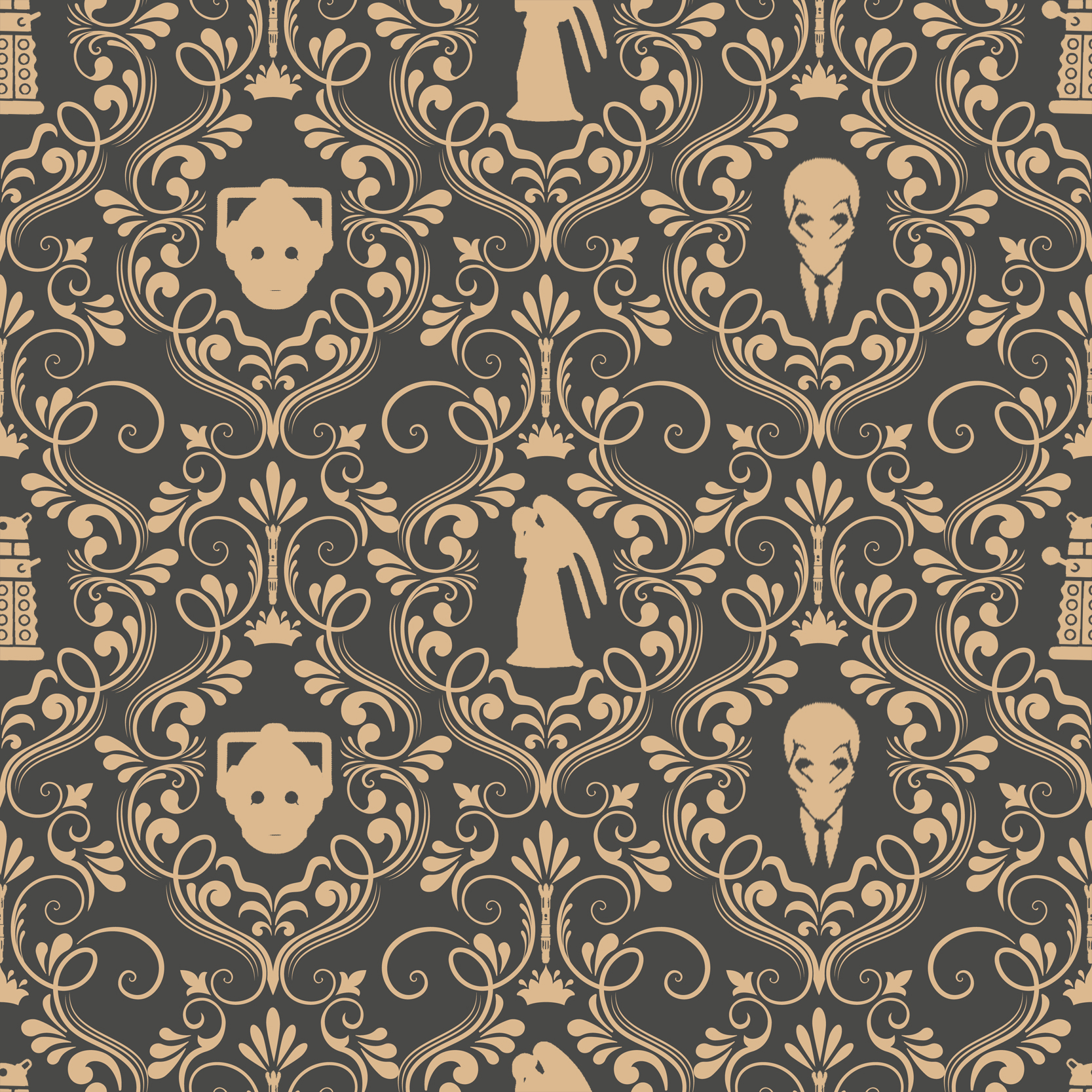 Villains Damask tan