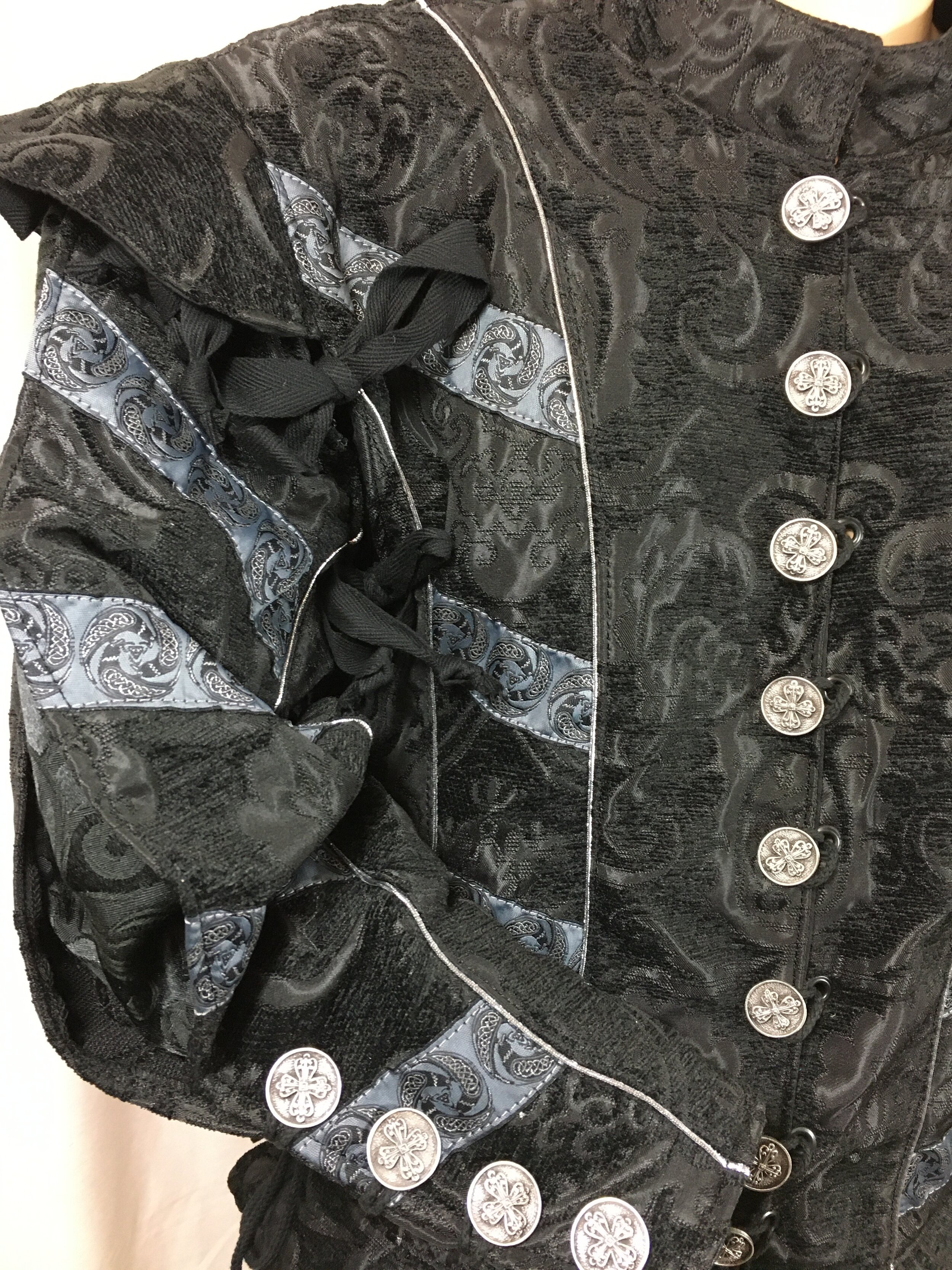 Filigree Cross Pewter button