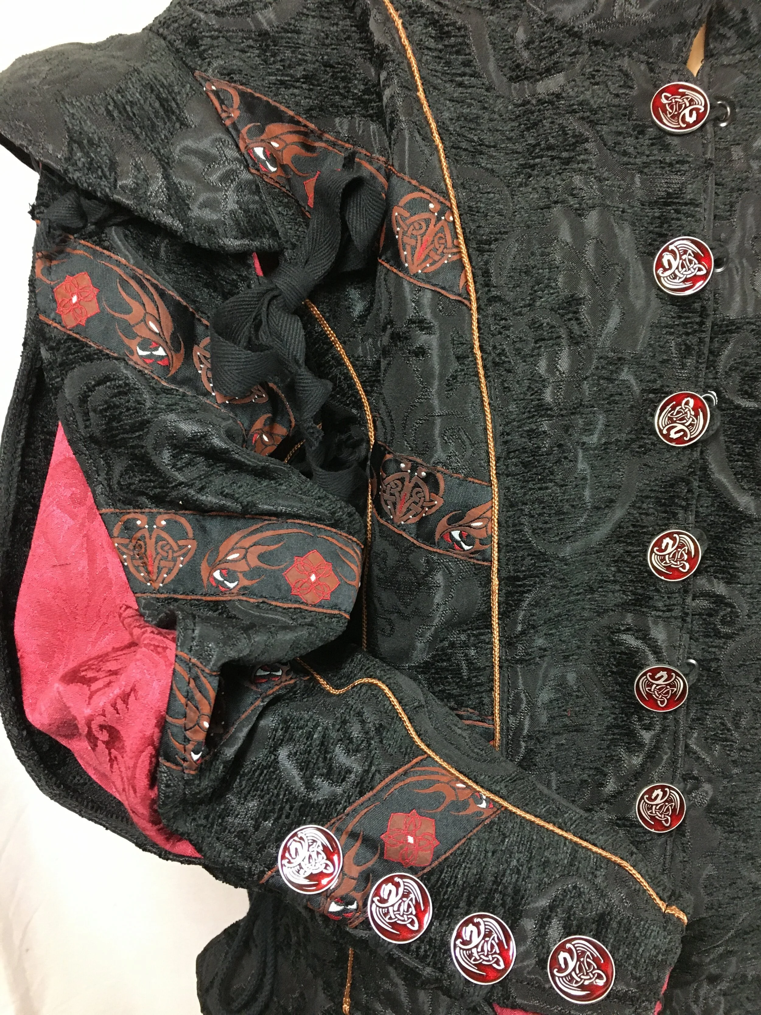 Red Celtic Dragon button