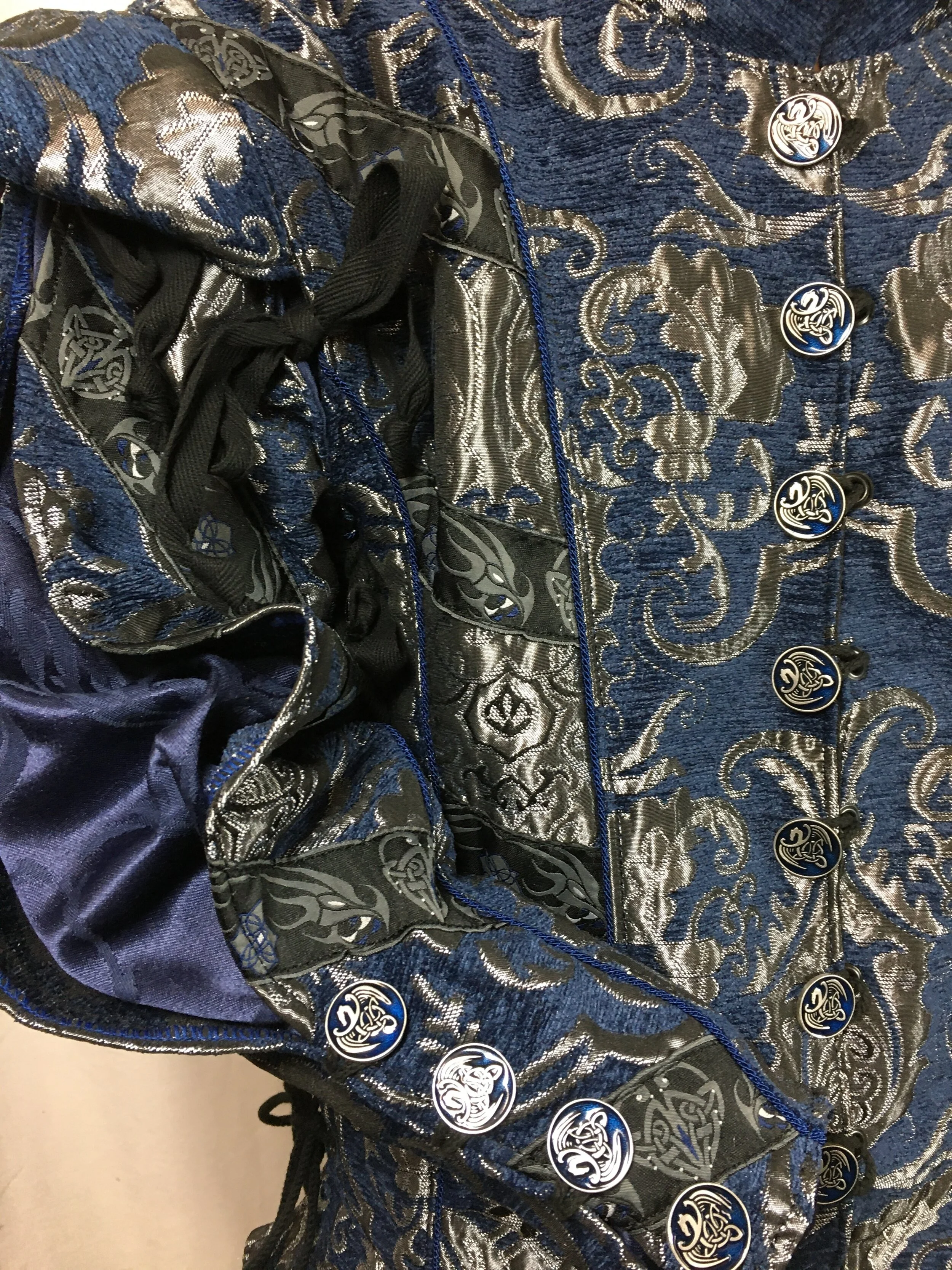 Blue Celtic Dragon button