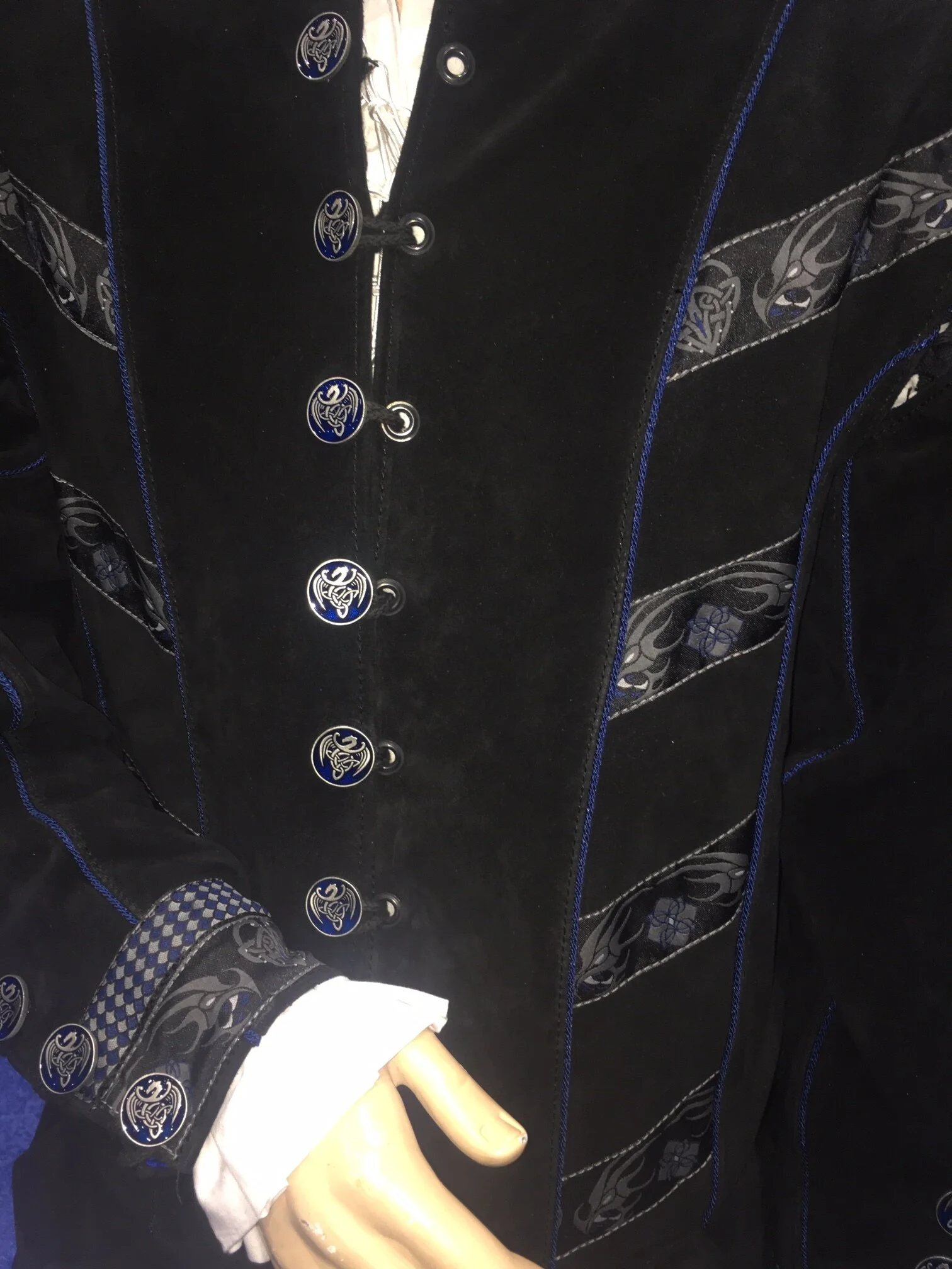 Blue Celtic Dragon button