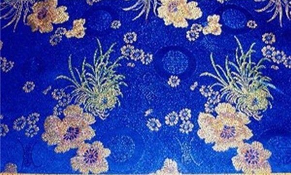 Floral Brocade Royal Blue