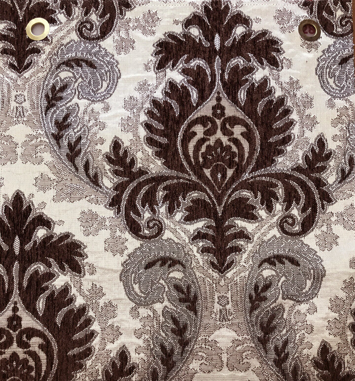 Grenada Damask Brown Silver