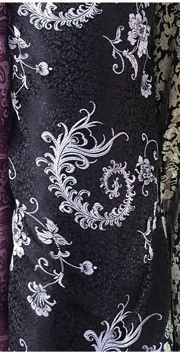 black and silver brocade 9