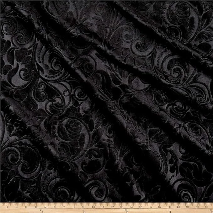 Black Embossed Velvet