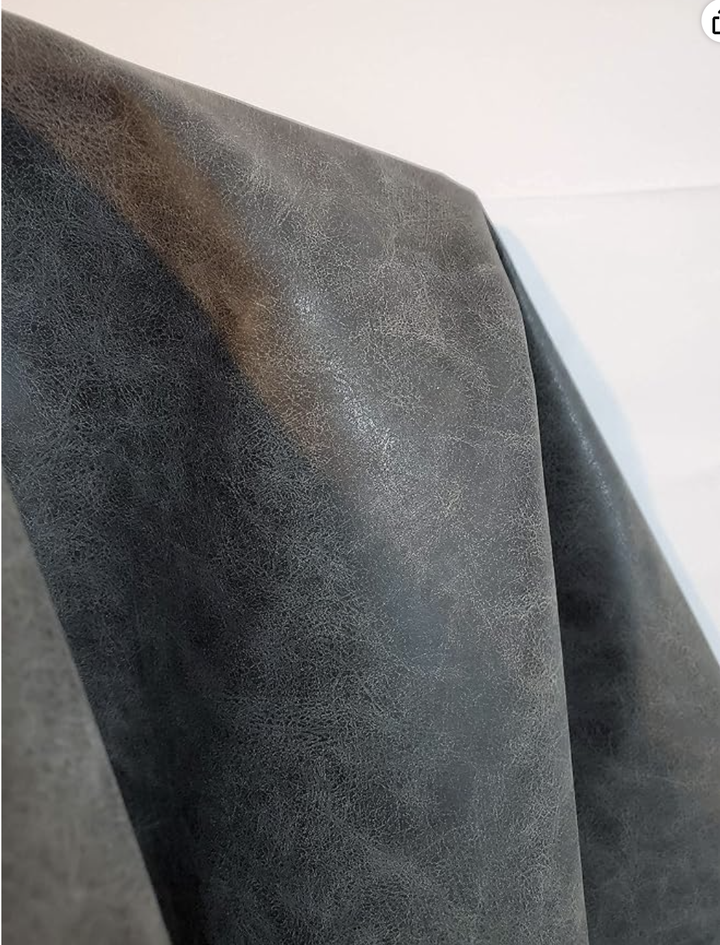 Distressed Grey Vegan Leather