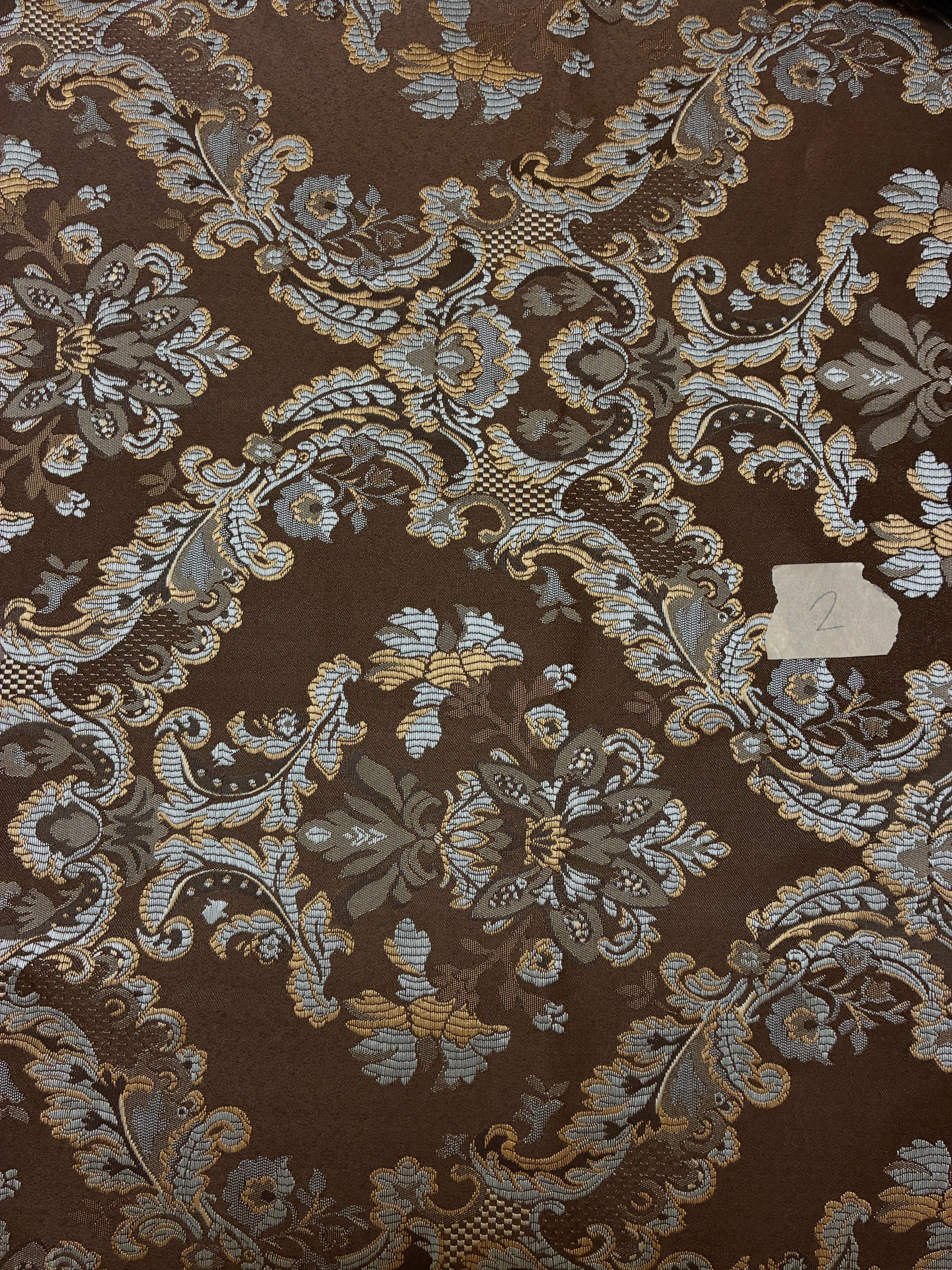 Brown Brocade 2 Yards