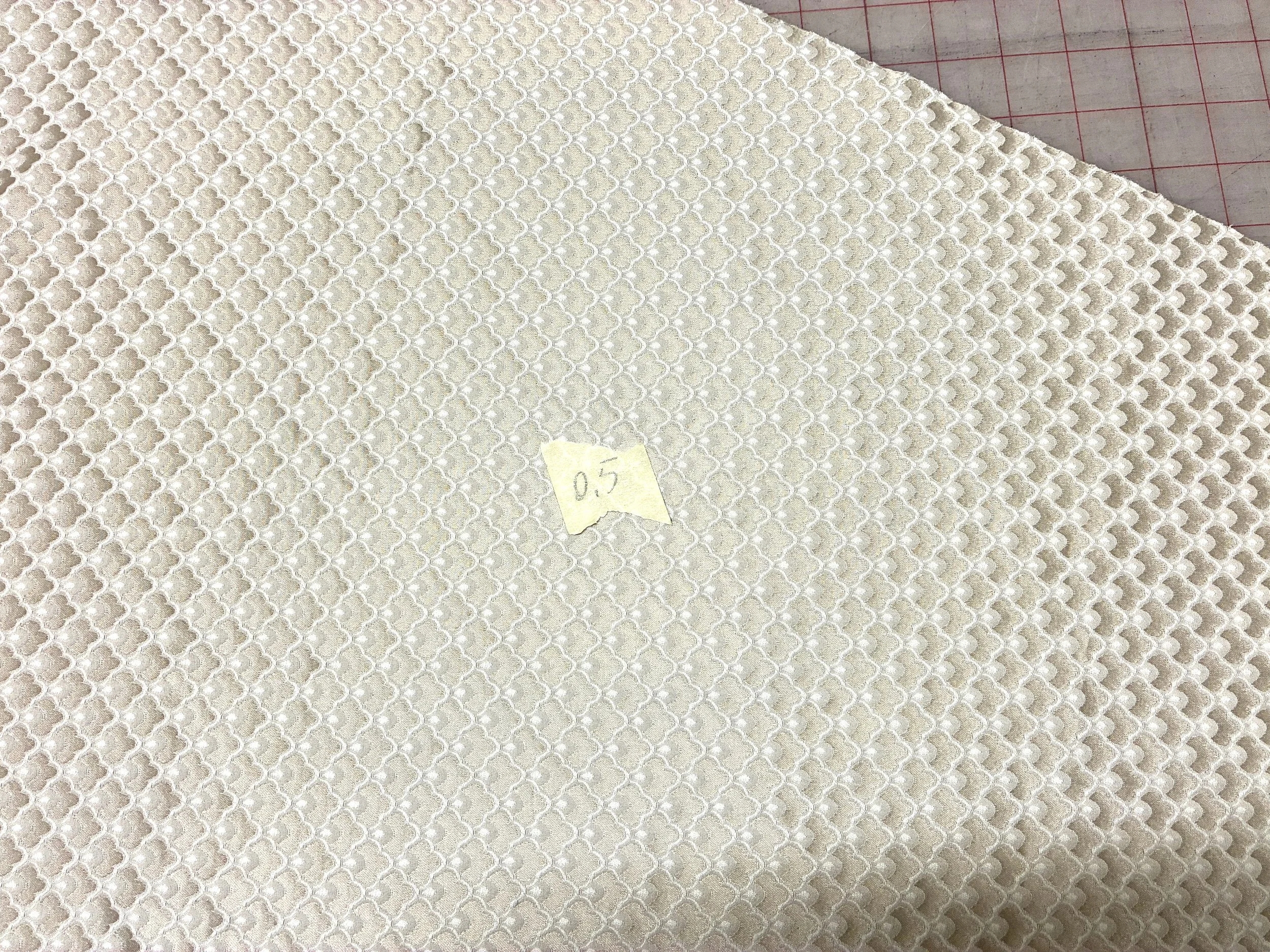 Ivory Scalloped Fabric .5 Yards