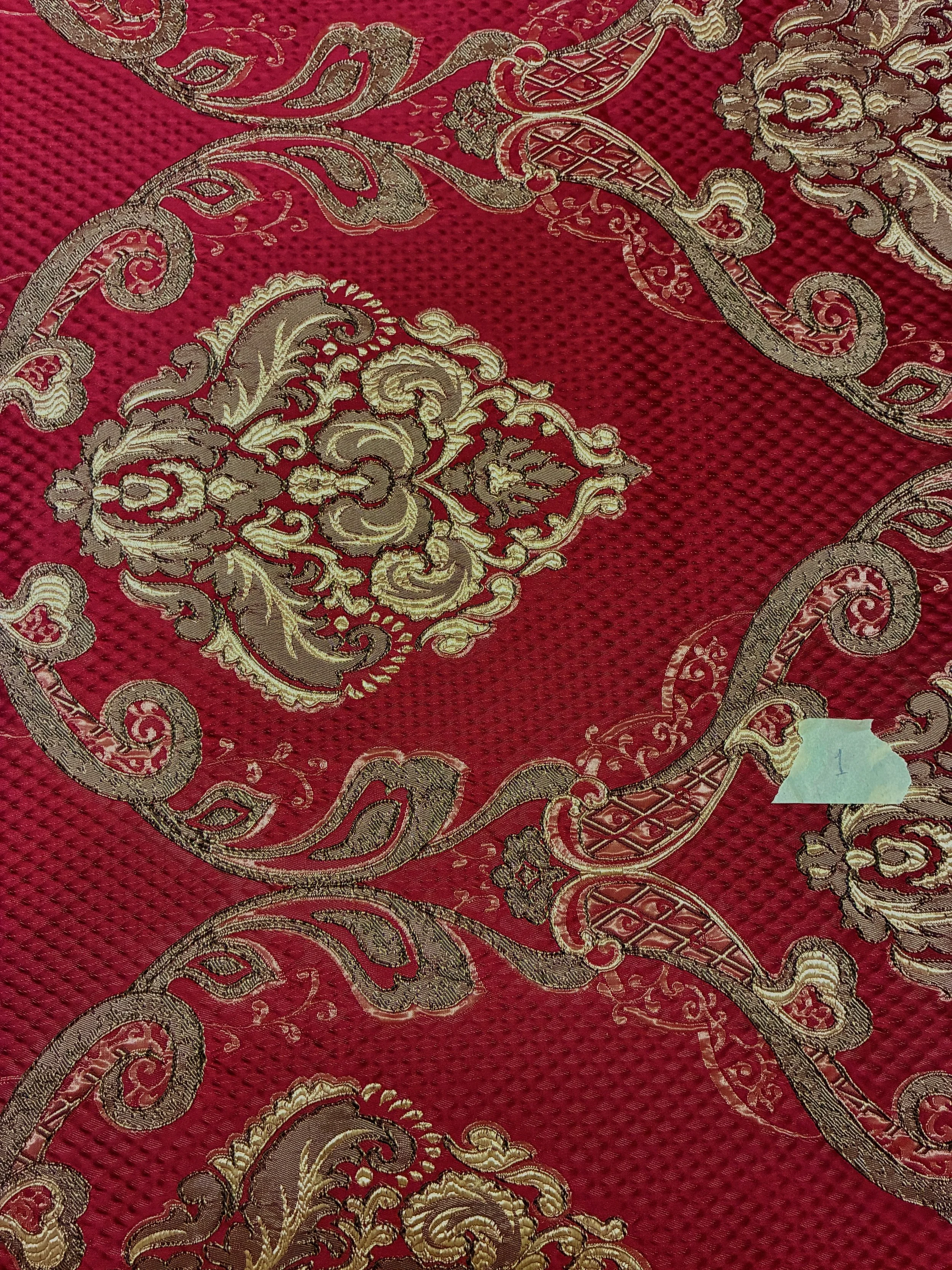 Red Brocade 1 Yard