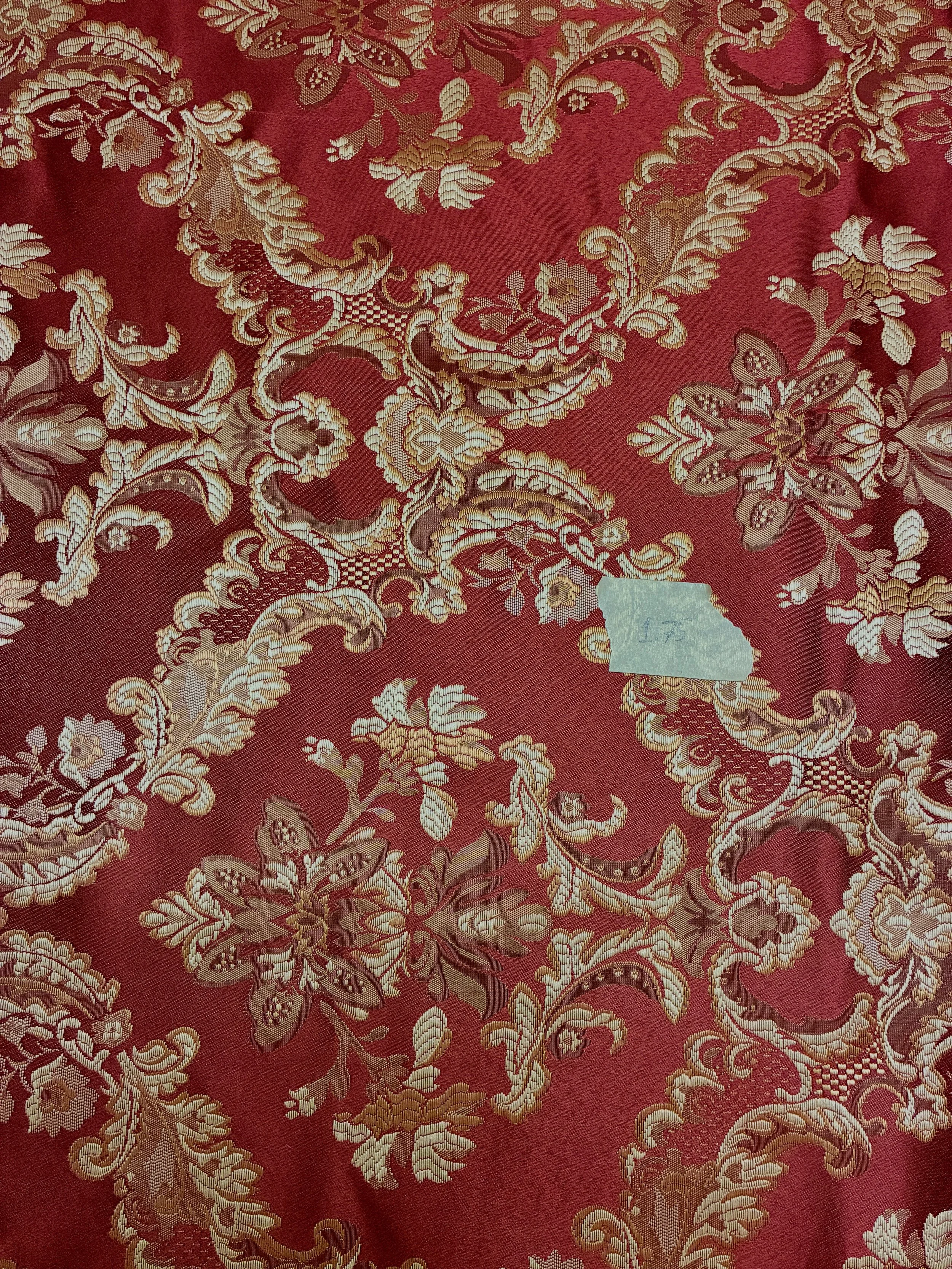 Red Brocade 1.75 Yards