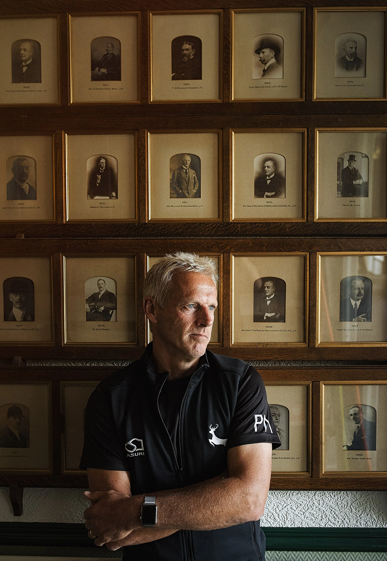 Peter Moores editorial photoshoot by Karl Bratby