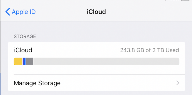 Det finns minst 1 GB ledigt utrymme på iCloud Drive