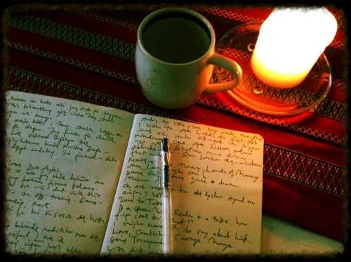 Morning pages & black.