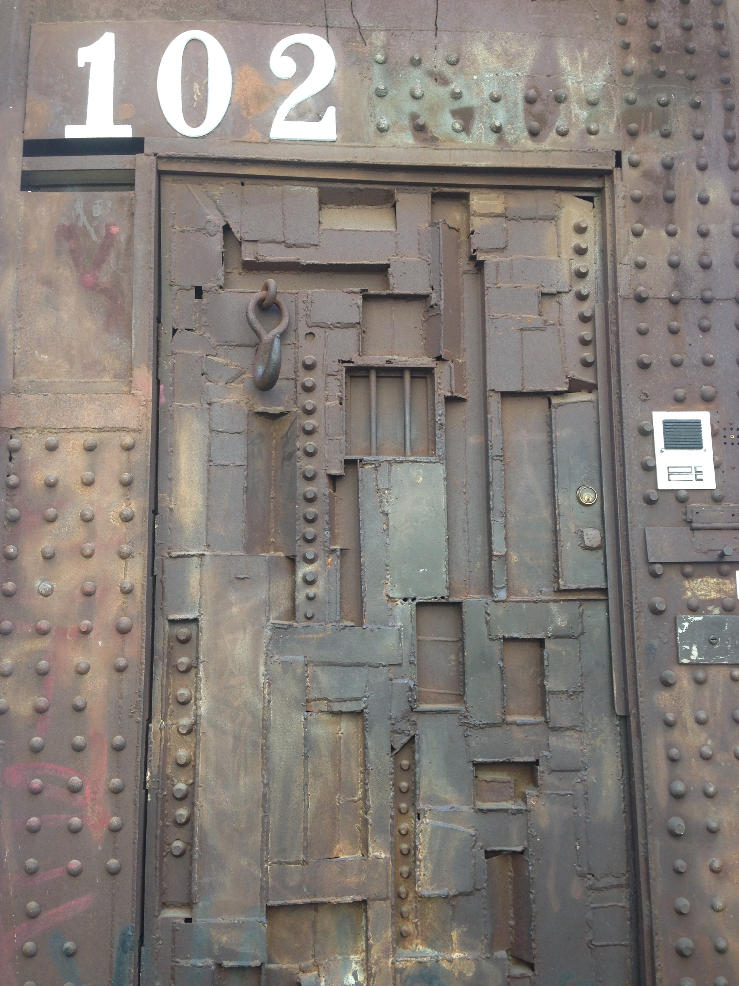 Artistic doors in Soho.