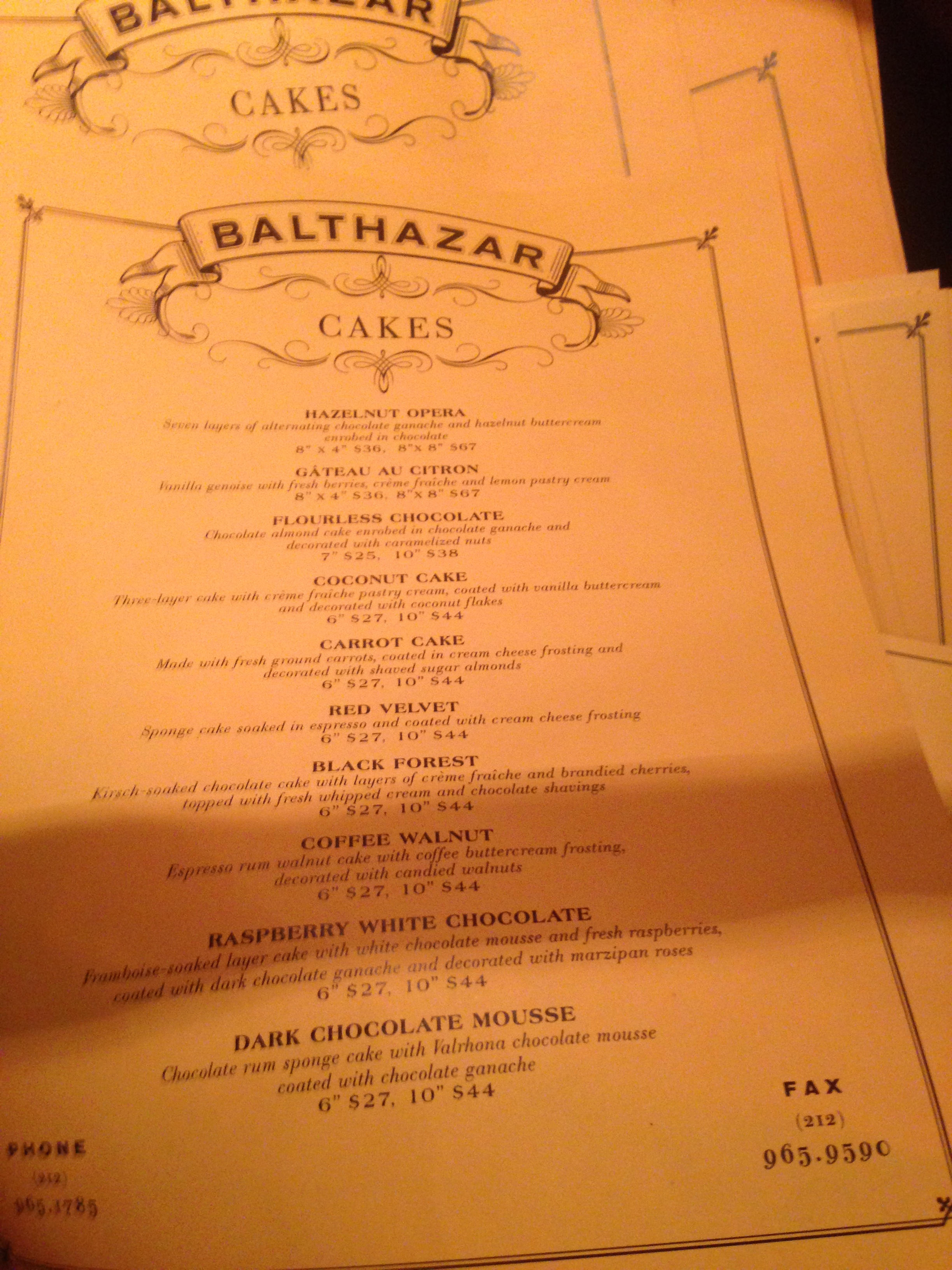 Sweets to try at Balthazar. 80 Spring St, in Soho. (212) 965-1414 for reservations.