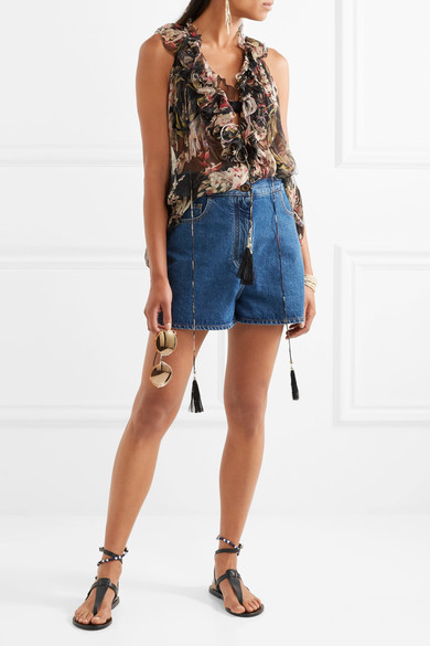 Image via Net-a-Porter : "Named after the Caribbean island, Zimmermann's 'Curacao' blouse is a light and breezy choice for your next getaway". 