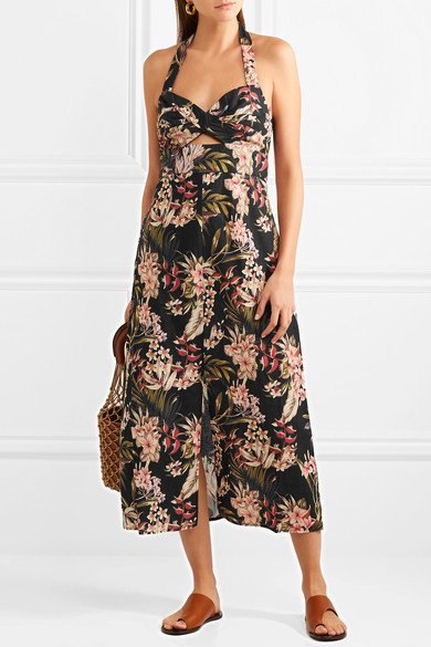 Image via Net-a-Porter : "Zimmermann's breezy 'Curacao' dress is perfect for outdoor events, but we also like it for staying comfortable and cool while exploring markets on vacation".