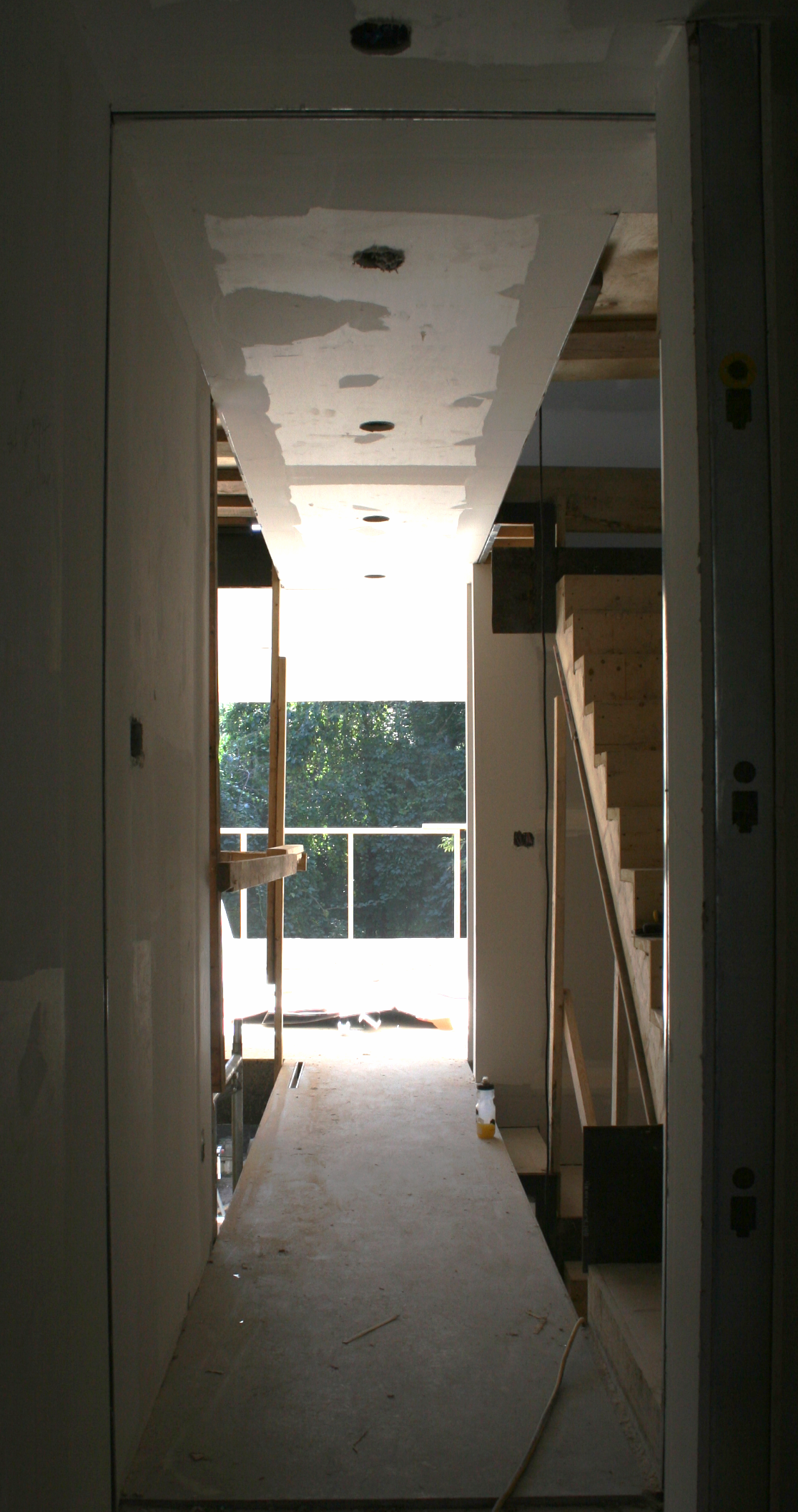 Concrete bridge at second floor