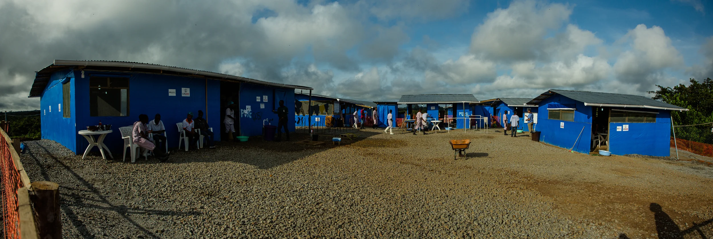 Suakoko, Bong County, Liberia - October 9, 2014: The Bong County Ebola treatment unit&nbsp;run by International Medical Corps with support and funding from USAID. Photo by Morgana Wingard 