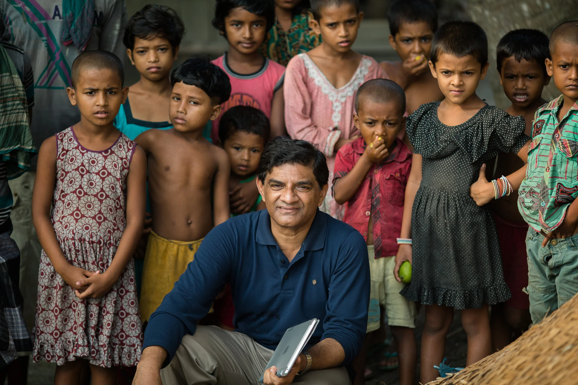  UTTAR BORO MAGRA, BAKAL, AGAILIHARA, BARISAL, BANGLADESH: May 10, 2016 -  Taroni Kanta Shikari (means “hunter” in Bangla), 45,  is a small farmer owning 3.65 acres of land. He lives with his wife, Baby, his mother, one son (Taposh) who reads in clas