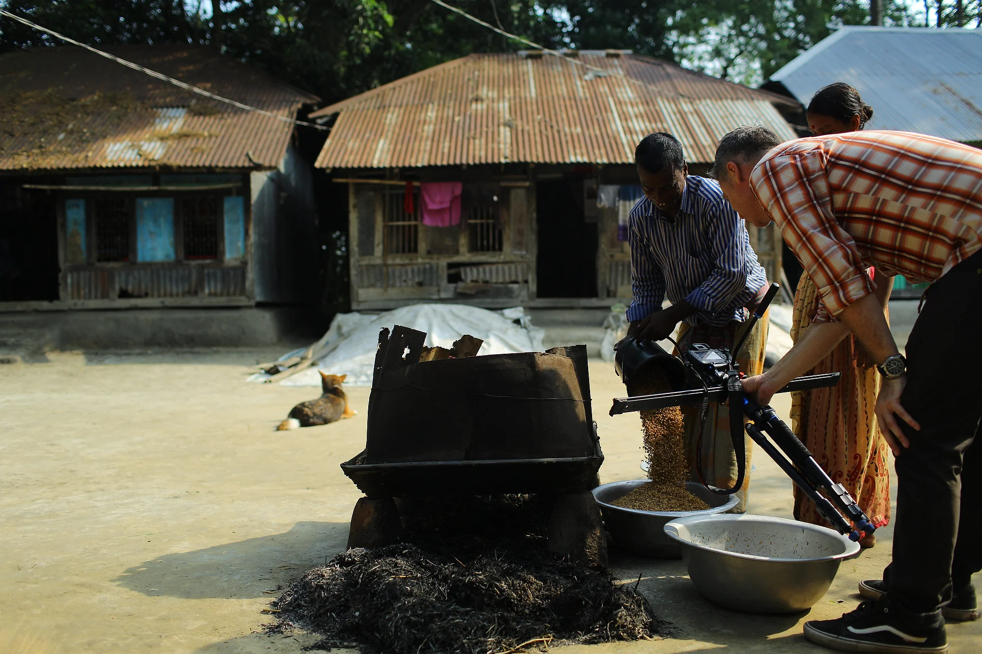  UTTAR BORO MAGRA, BAKAL, AGAILIHARA, BARISAL, BANGLADESH: May 10, 2016 -  Taroni Kanta, 45,  is a small farmer owning 3.65 acres of land. He lives with his wife, Menoka Rani Shikari, his mother, one son who reads in class 7 and one daughter who has 
