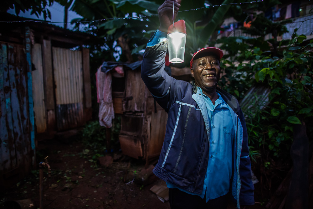 John Njoroge sells solar power solutions to energy poor Kenyans