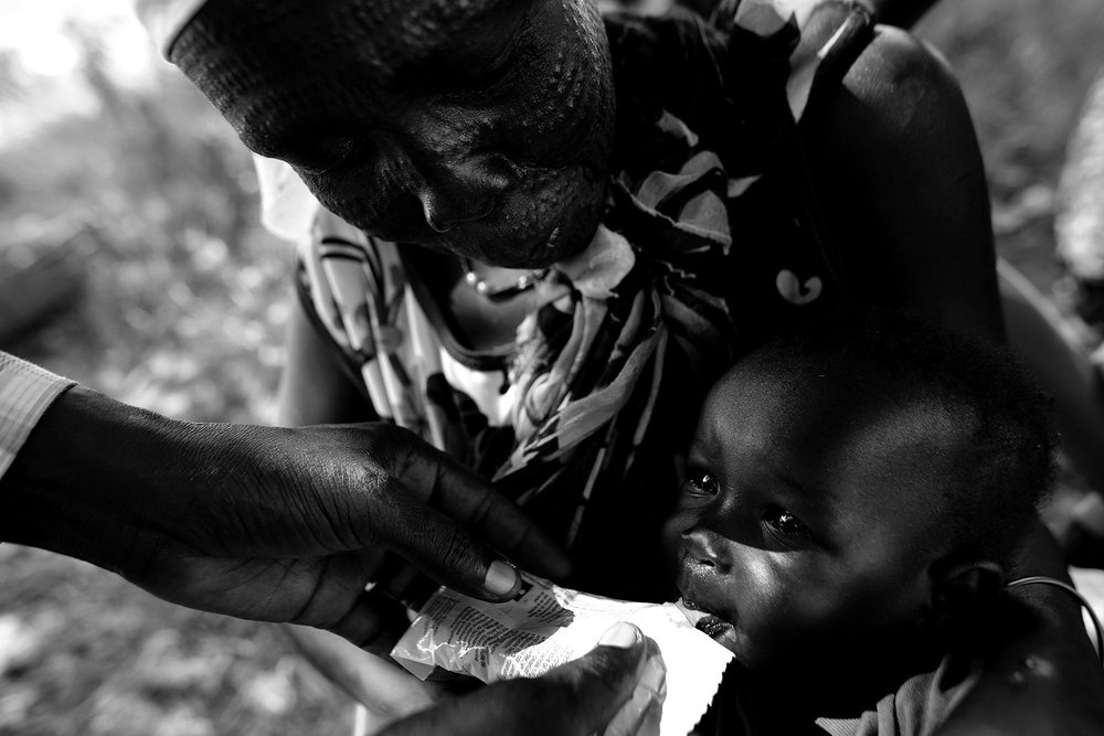  CARE has Mobile Health Teams who camp in remote villages to deliver medical aid to distant and disenfranchised communities outside of the town of Mankien, Unity State, South Sudan. Many of these communities would otherwise receive no health care. Te