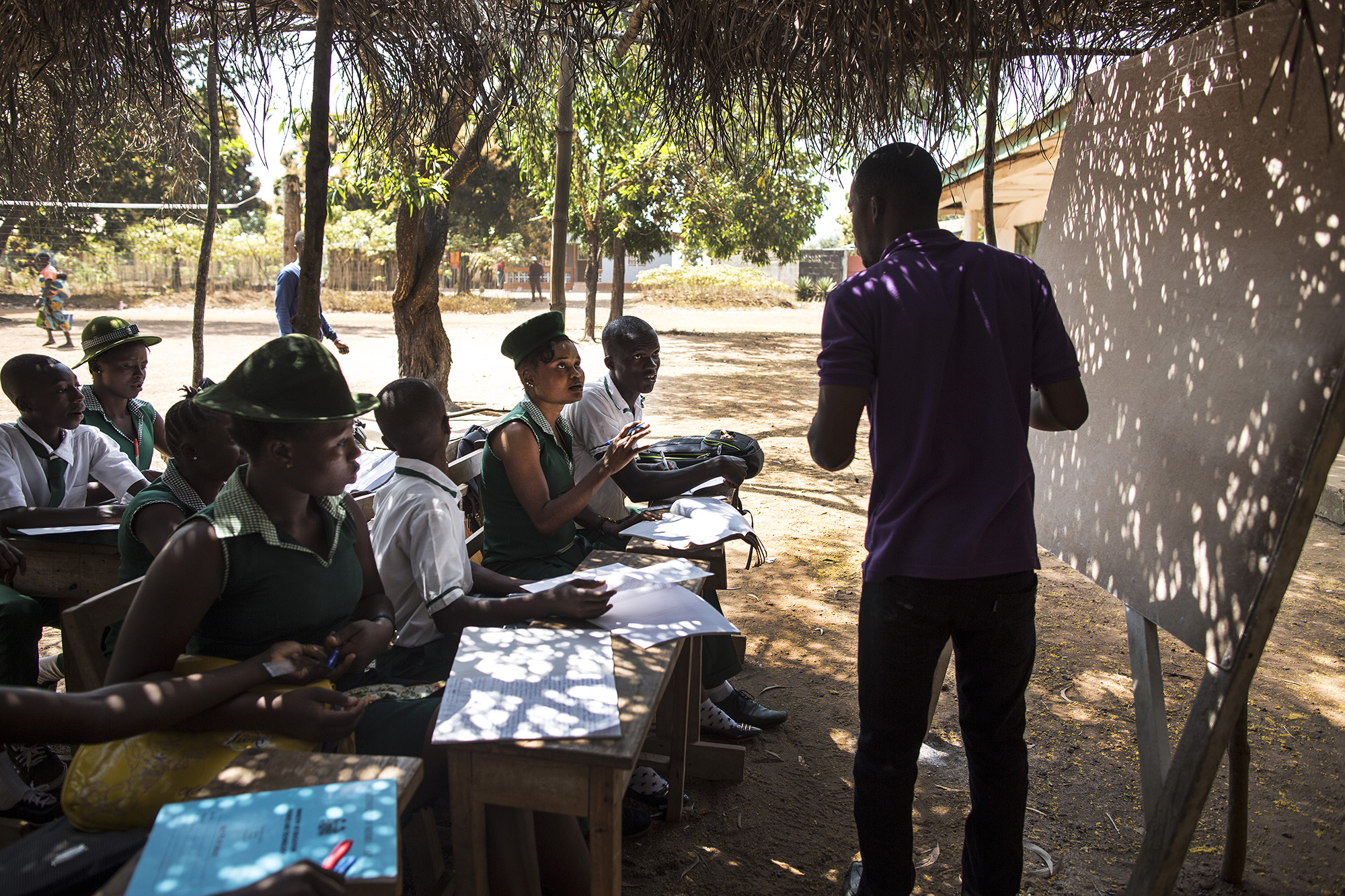  Mariatu Bangura, 18, of Rokupr, middle, attends Kubra Agricultural Secondary School. 