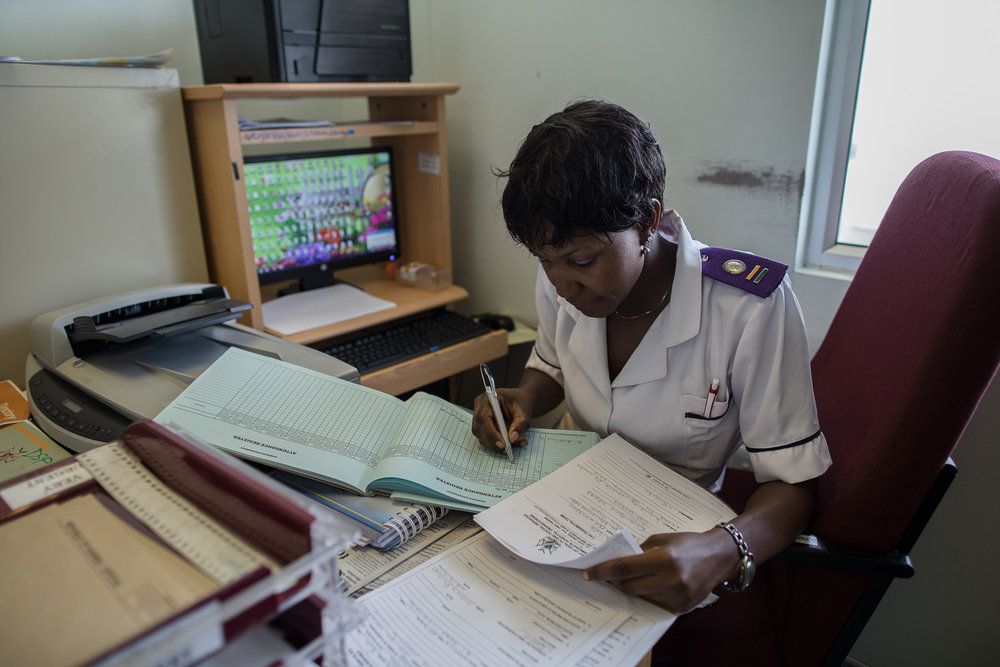  Fiona, a nurse at Shanamutango center - the ART facility aT Onandjokwe Hospital in northern Namibia. 