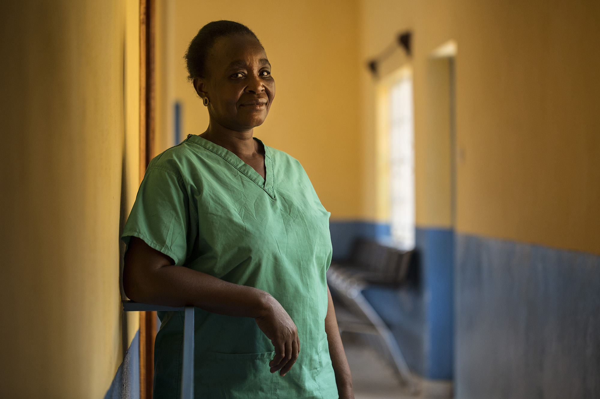  Zainab Tity Sawaneh, Maternal and Child Health Aide, poses for a photo at Konsho CHP. 
