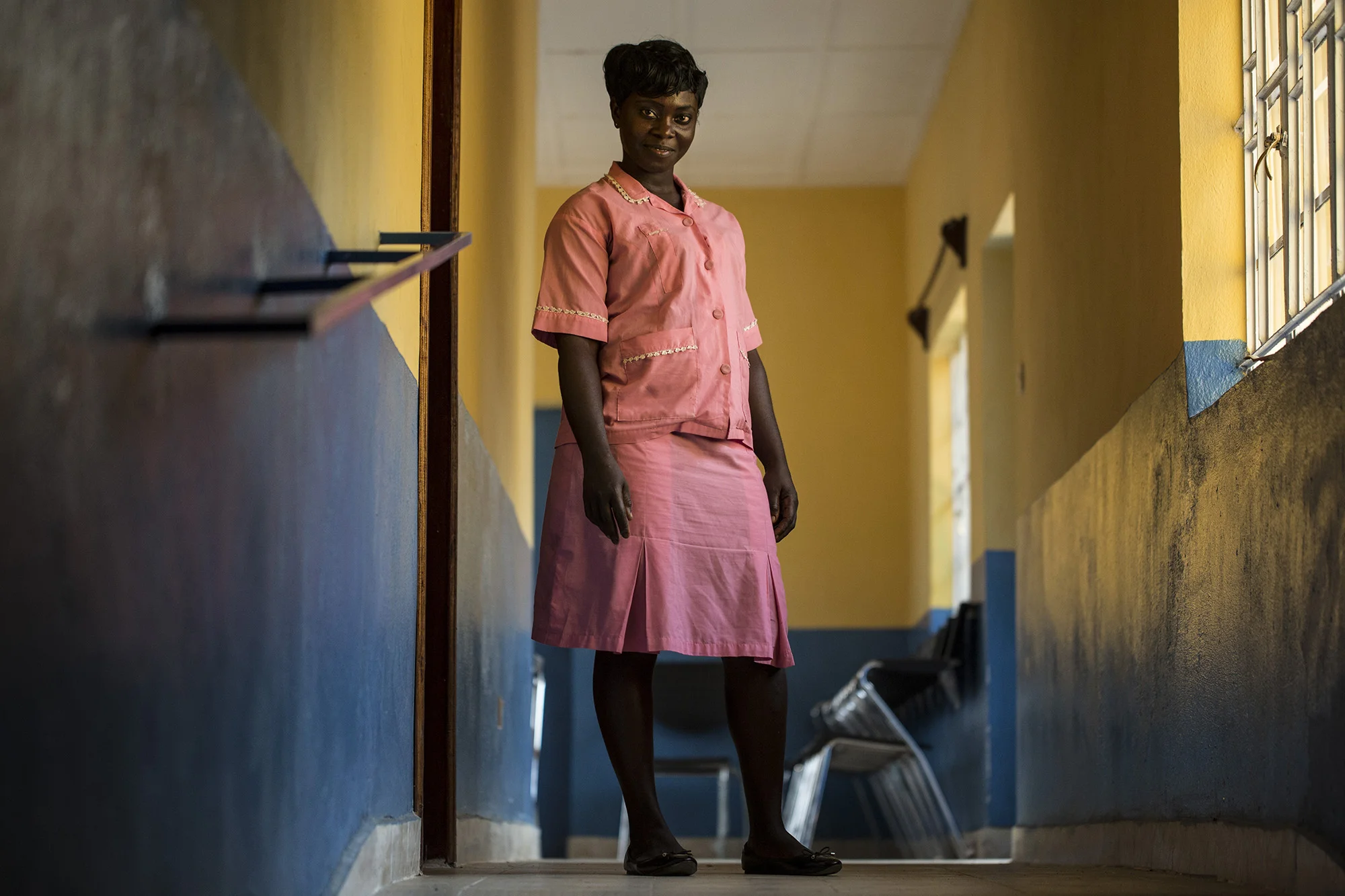  Rachel Dumbuya, Maternal and Child Health Aide, poses for a photo. 