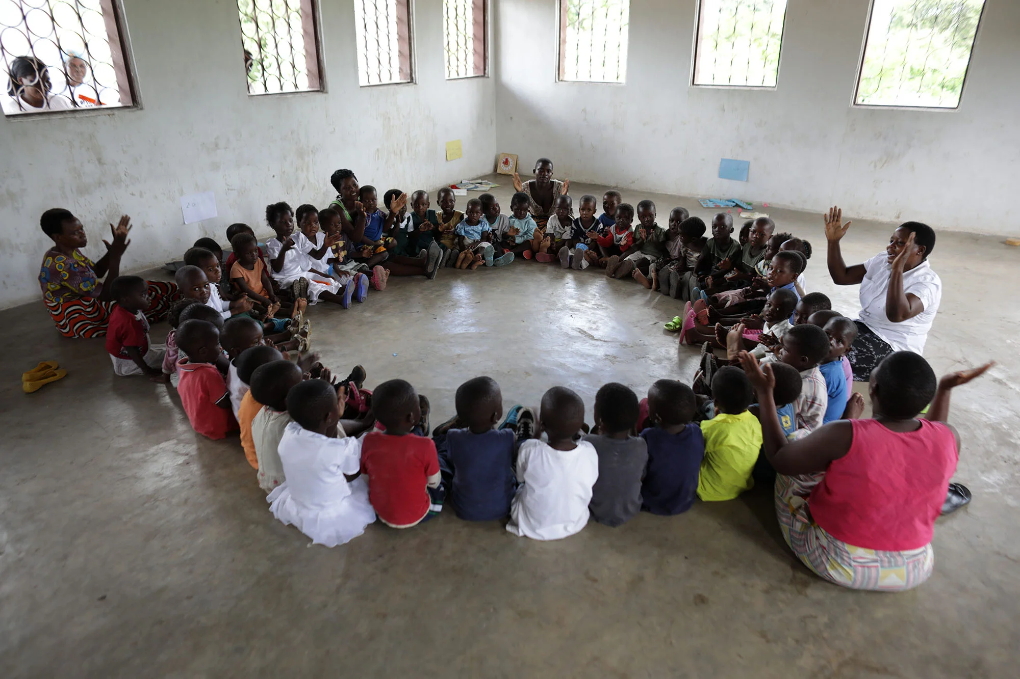  Children sing songs at Children's Corner.&nbsp;Photo by Josh Estey. 